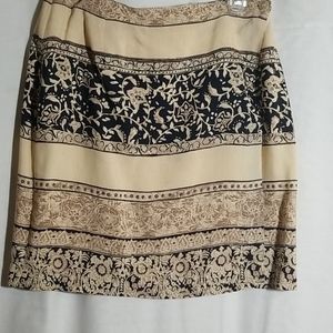 Classic wrap skirt, beige and black